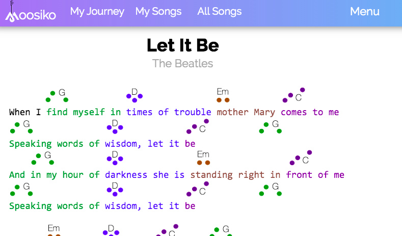 Let It Be Beatles Guitar Chords